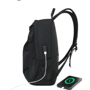 کیف شانه‌ای لپ‌تاپ و نوت‌بوک مشکی با ویژگی زیپ از جنس پارچه ضد آب - 13589