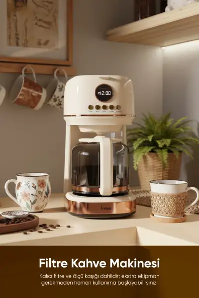 دستگاه قهوه ساز Fressi فیلتر دار با نمایشگر دیجیتال ولوتو با 2 سال ضمانت دستگاه قهوه ساز Fressi فیلتر دار با نمایشگر دیجیتال ولوتو با 2 سال ضمانت