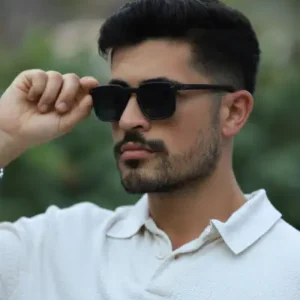 عینک آفتابی آنالر سیاه با قاب مات و شیشه مشکی برای استفاده عمومی - 13475