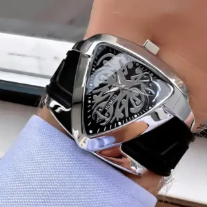 ساعت مچی پلیس با جعبه ویژه، رنگ مشکی، بند سیلیکونی + دستبند هدیه HME2057C1 - 13544