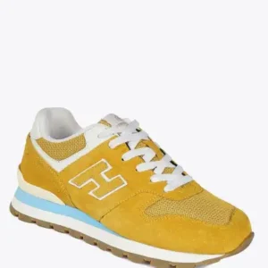 کفش ورزشی زنانه کلومبیا از چرم طبیعی به رنگ خردلی - 13452