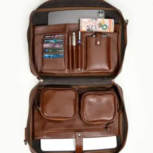 کیف لپ‌تاپ سازمان‌دهنده مک‌بوک 15.6" و 16" اینچی قهوه‌ای - 13616