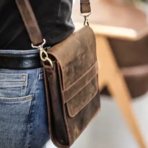 کیف دوشی باریک ULAK - کیف پوست واقعی - 13623