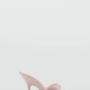 صندل پاشنه‌دار توپر با سنگ‌های زینتی - 13383